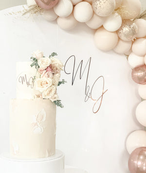 Open image in slideshow, CUSTOM ACRYLIC CAKE TOPPERS - VARIETY
