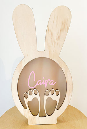 Open image in slideshow, PERSONALISED BUNNY EASTER EGG BOX
